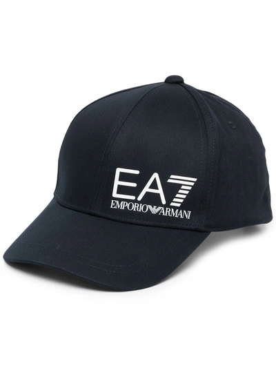 Ea7 Logo-print Baseball Cap In Blau