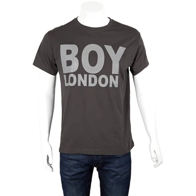 Shop Boy London Reflective Logo T-shirt In Grey