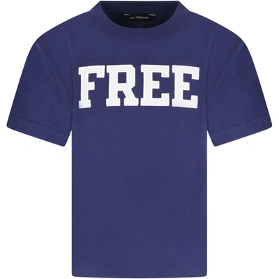 Shop Balenciaga Blue T-shirt For Kids