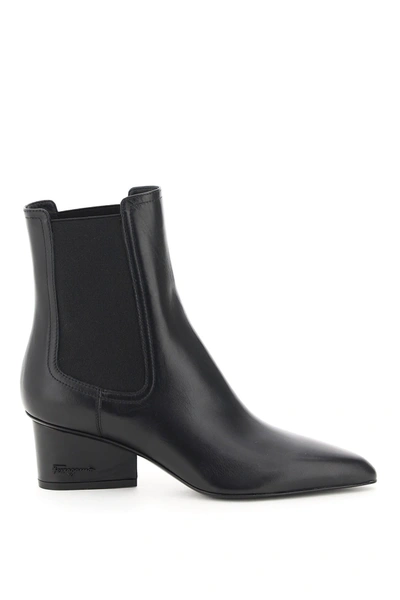 Shop Ferragamo Chelsea Boots In Nero (black)