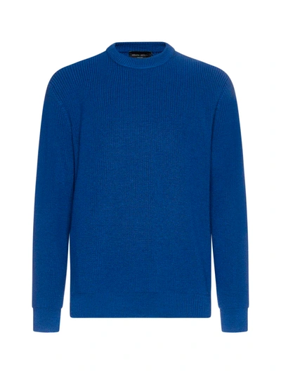 Shop Roberto Collina Sweater In Blu Klein