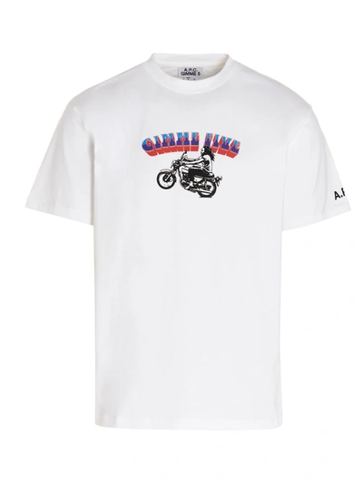 Shop Apc Samy Collab. Gimme Five T-shirt In White