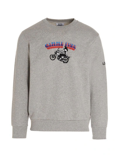 Shop Apc Mika Collab. Gimme Five Sweatshirt In Grey