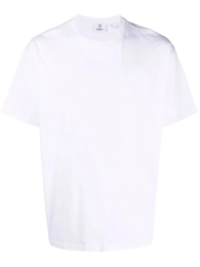 Shop Burberry Oversized England Emblem Logo T-shirt White