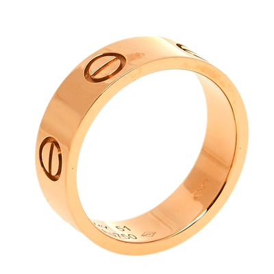 Pre-owned Cartier Love 18k Yellow Gold Wedding Band Ring Size 51
