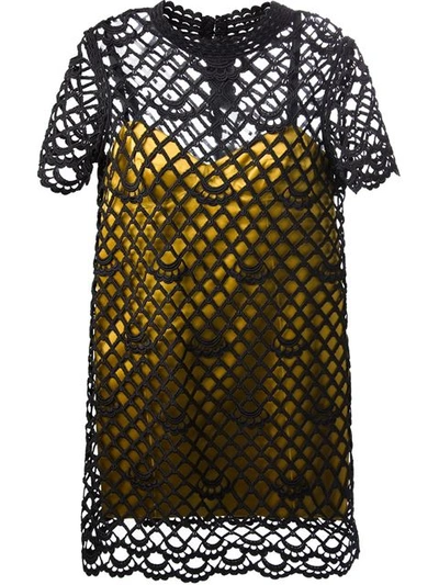 Marc Jacobs 'giupure Overlay Satin Slip' Dress