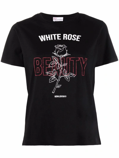 Shop Red Valentino T-shirt In Black
