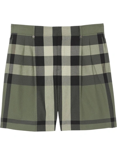 Shop Burberry Check-print Tailored Shorts In Archive Beige