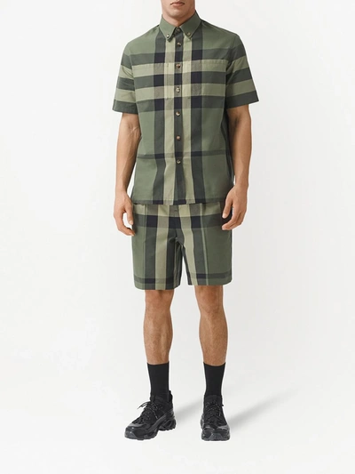 Shop Burberry Check-print Tailored Shorts In Archive Beige