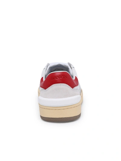 Shop Lanvin Sneakers Clay Low Top Bianca In White