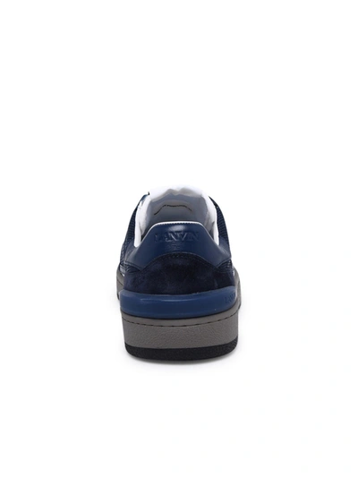 Shop Lanvin Sneakers Clay Low Top Blu In Navy