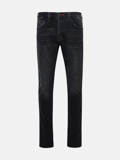 Shop Philipp Plein Jeans Super Straight Nero In Black