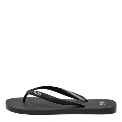 Shop Hugo Boss Flip Flops Pacific In Black