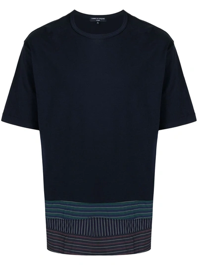 Shop Comme Des Garçons Homme Deux Patchwork Cotton T-shirt In Blue