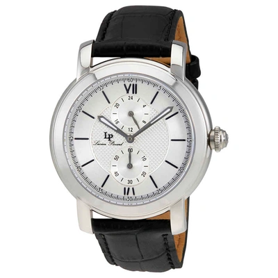 Shop Lucien Piccard Spiga Dual Time Mens Watch 40026-02s In Black,silver Tone