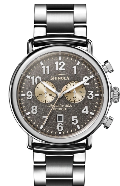 Shop Shinola The Runwell Chronograph Cool Grey Dial Quartz Mens Watch S0120161938