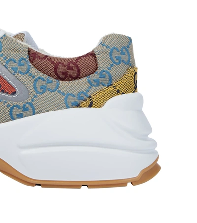 Shop Gucci Rhyton Gg Canvas Sneakers In 彩色