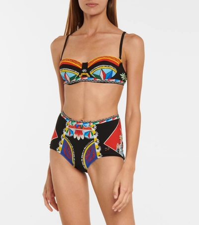 Shop Dolce & Gabbana Printed Bikini In Multicoloured