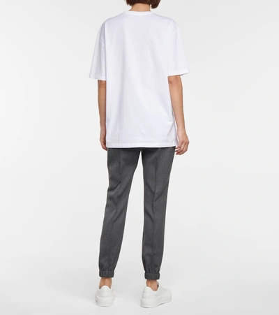 Shop Alexander Mcqueen Logo Cotton Jersey T-shirt In White