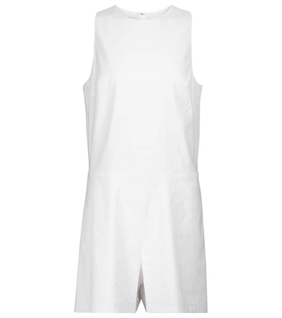 Shop Vince Linen Playsuit In White