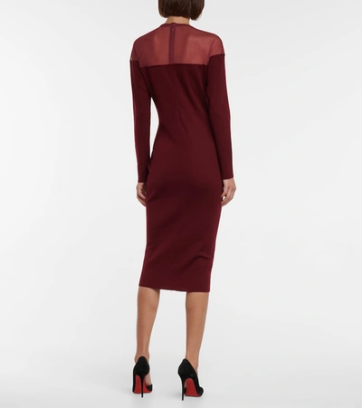Shop Tom Ford Cashmere And Silk Midi Dress In Red