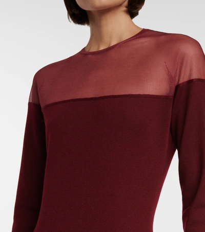 Shop Tom Ford Cashmere And Silk Midi Dress In Red