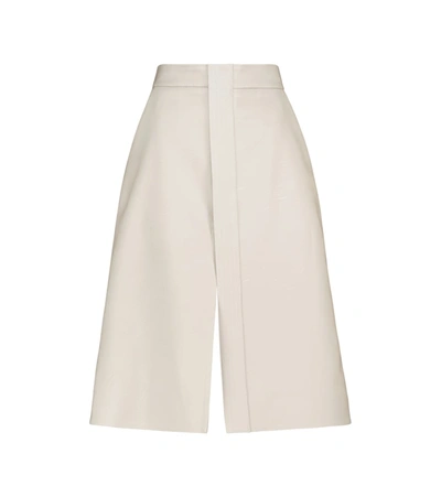 Shop Stella Mccartney Lauren Faux Leather Midi Skirt In Beige