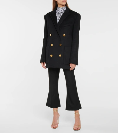 Shop Balmain Wool-blend Blazer In Black