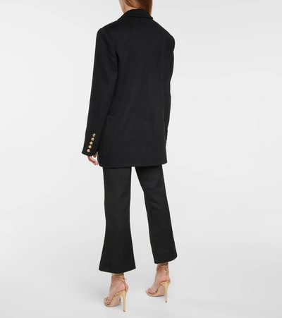 Shop Balmain Wool-blend Blazer In Black