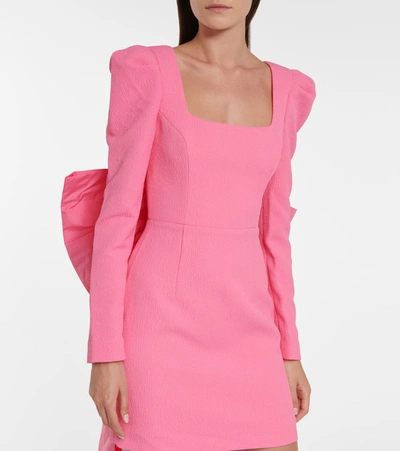 Shop Rebecca Vallance Montez Crêpe Minidress In Pink
