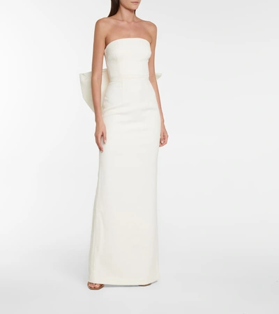 Shop Rebecca Vallance Bridal Rosette Crêpe Gown In White