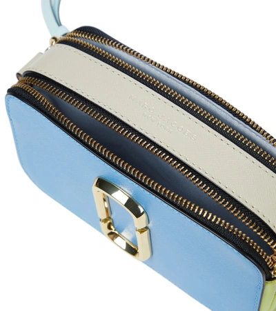Shop The Marc Jacobs The Snapshot Small Leather Camera Bag In Blue