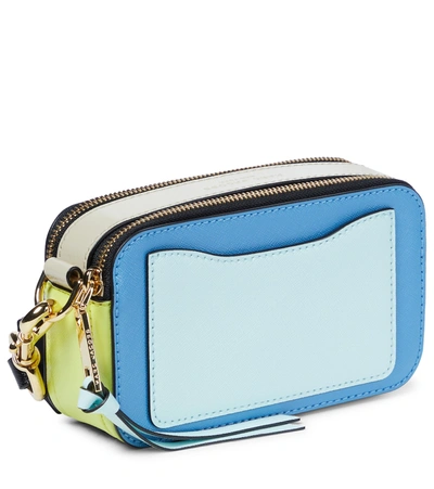 Shop The Marc Jacobs The Snapshot Small Leather Camera Bag In Blue