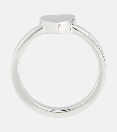 Shop Gucci Heart-detail Sterling Silver Ring