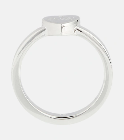Gucci Heart-detail Sterling Silver Ring In Silver