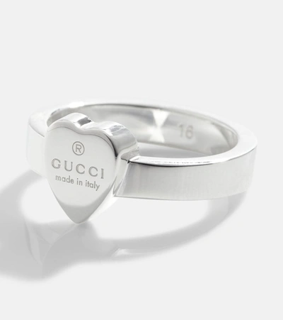 Shop Gucci Heart-detail Sterling Silver Ring