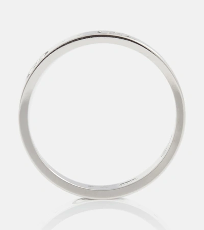 Shop Gucci Icon 18kt White Gold Ring In Silver