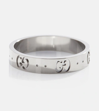 Gucci Icon Thin Band Ring In Silver