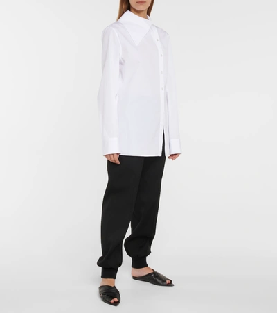 Shop Jil Sander Asymmetric Cotton Shirt In White