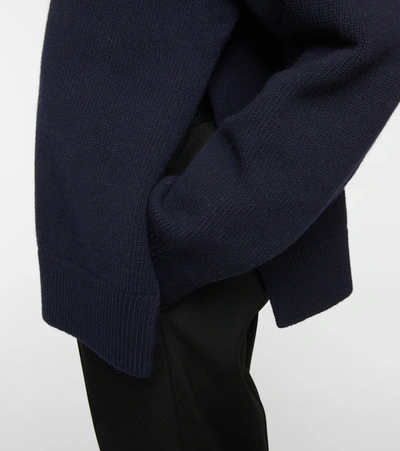 Shop Jil Sander Wool-blend Sweater In Blue