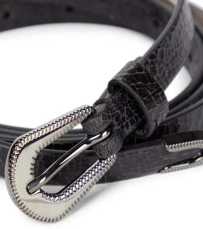 Shop Brunello Cucinelli Leather Belt In Black