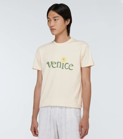Shop Erl Venice Be Nice T-shirt In White