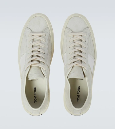 Tom Ford Off-white Nylon Cambridge Low-top Sneakers In White Beige Ivory