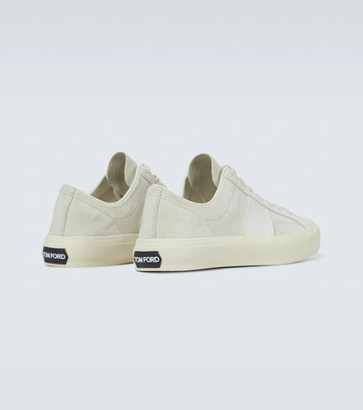 Tom Ford Off-white Nylon Cambridge Low-top Sneakers In White Beige Ivory