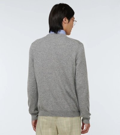 Shop Gucci Gg Cashmere Sweater In Grey