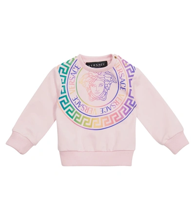 Shop Versace Baby Medusa Sweatshirt In Pink
