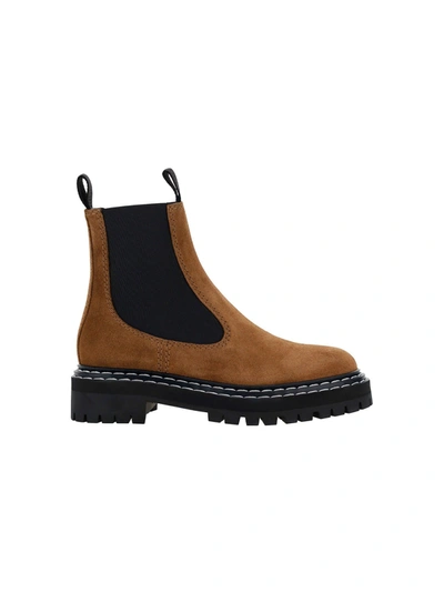 Shop Proenza Schouler Chunky Sole Chelsea Boots In Brown