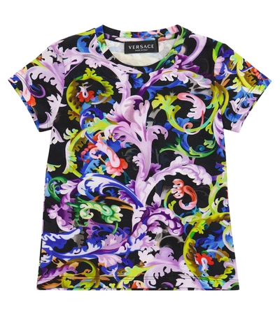 Shop Versace Baroccoflage Stretch-cotton T-shirt In Multicoloured