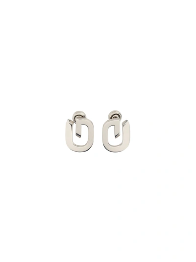 Shop Givenchy G Link Earrings In Silver