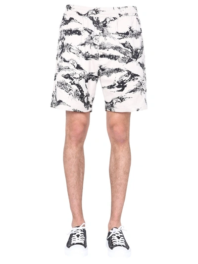 Shop Givenchy Gothic Printed Shorts In Multi